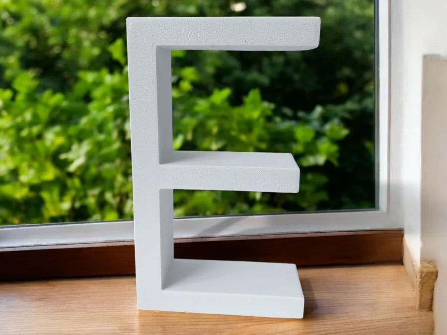 3D-gedruckte Buchstaben, Dekoration